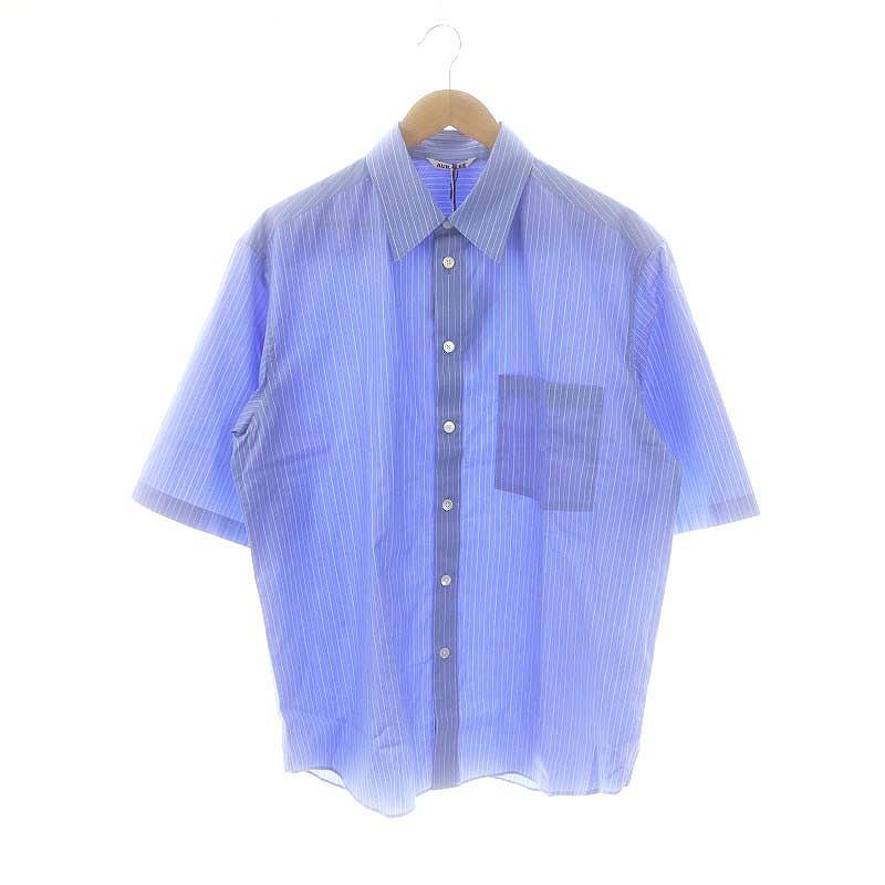 未使用品 オーラリー AURALEE 25SS Suvin High Count Cloth Stripe 
