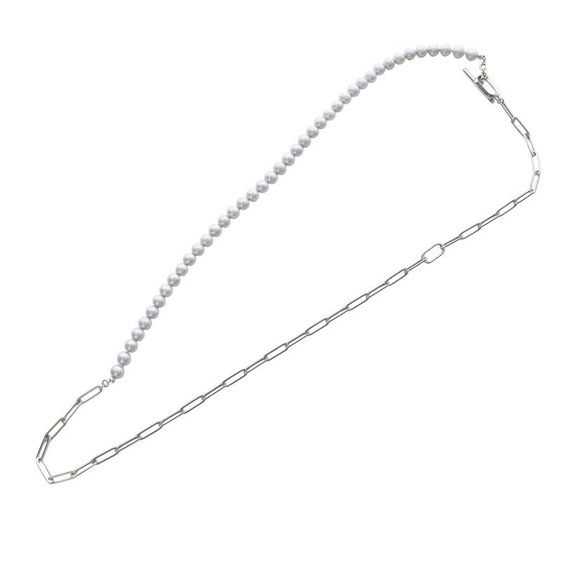 スタージュエリー STAR JEWELRY SV925 GRAY PEARL LINKS ネックレス