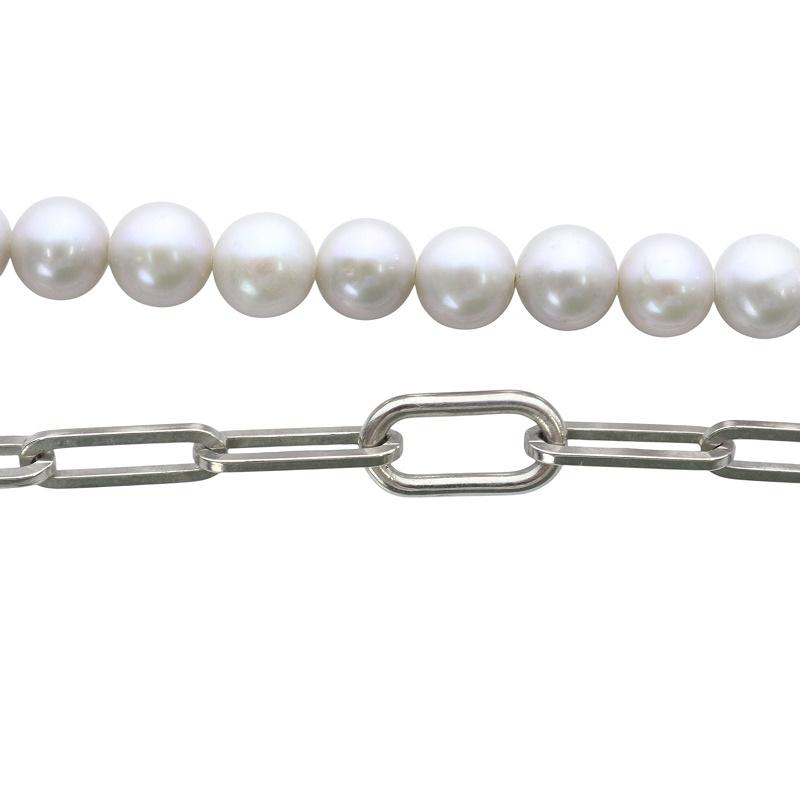 スタージュエリー STAR JEWELRY SV925 GRAY PEARL LINKS ネックレス