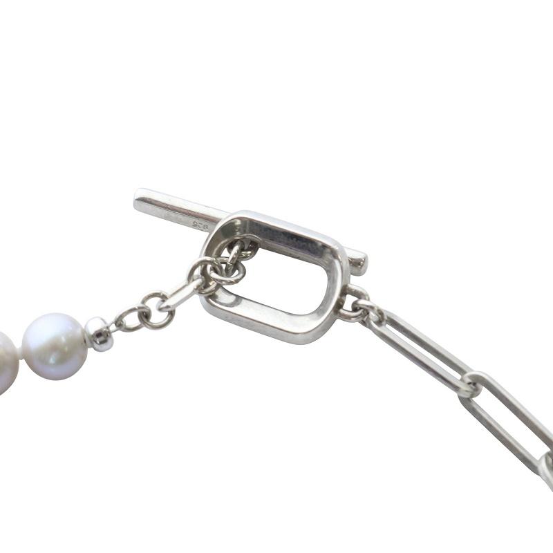 スタージュエリー STAR JEWELRY SV925 GRAY PEARL LINKS ネックレス