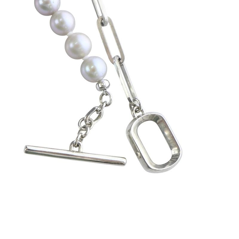 スタージュエリー STAR JEWELRY SV925 GRAY PEARL LINKS ネックレス