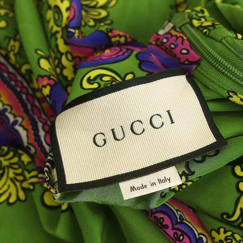 GUCCI  グッチ ミケーレ フラワー シルク ブラウス トップス GUCCI - GUCCI グッチ ミケーレ フラワー シルク ブラウス トップスの