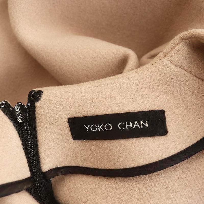 ヨーコチャン YOKO CHAN ウール キャップスリーブ Vネック ワンピース