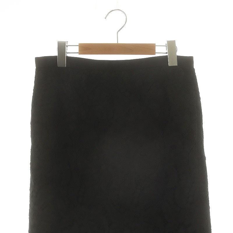 ドゥロワー Drawer フラワーレーススカート タイトスカート ひざ丈 38