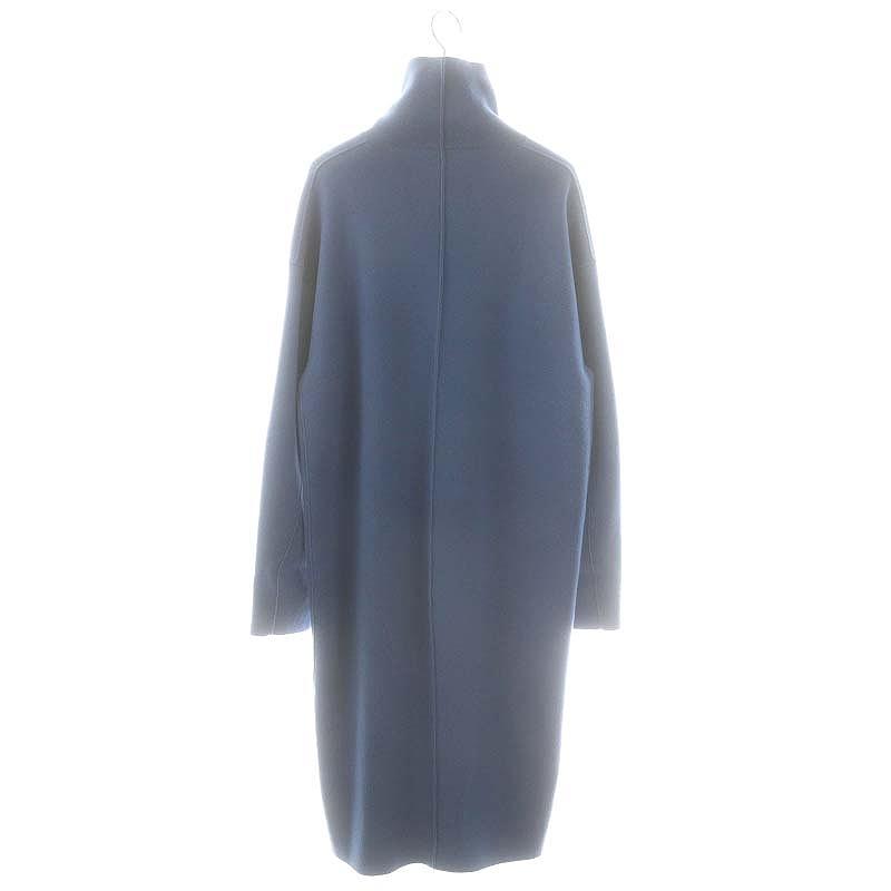 ブラミンク　カシミヤ混　18Gロングニットワンピース　ネイビー　タートルネック ブラミンク BLAMINK ウールカシミヤ タートルネックニットワンピース