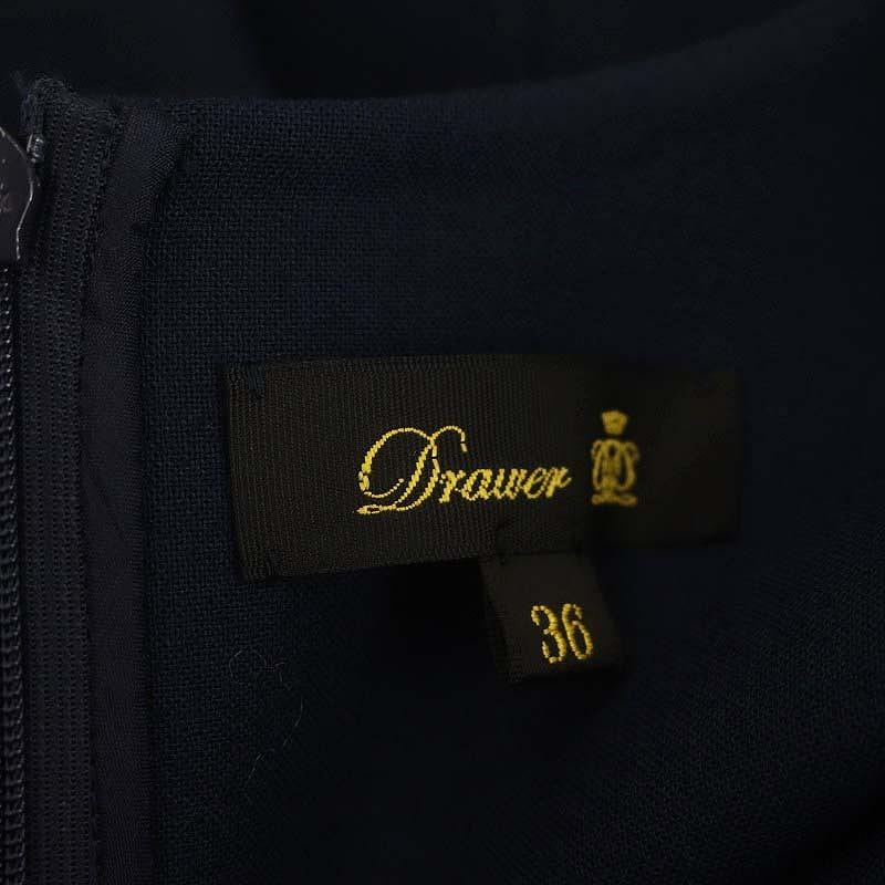 ドゥロワー Drawer FALL1 ケヌキノースリーブワンピース ウール混 36