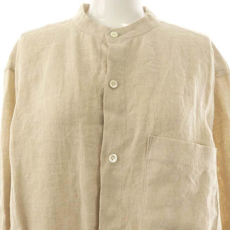 オーラリー AURALEE リネンギャバジンバンドカラーシャツ 長袖 1