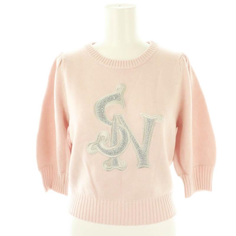 【新品】snidel 五分袖ニット ピンク sizeフリー SNIDEL - 要コメント！ snidel スナイデル ピンクニットの通販 by