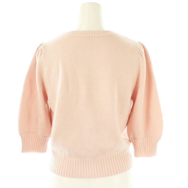 【新品】snidel 五分袖ニット ピンク sizeフリー SNIDEL（スナイデル） SNIDEL 25SS ロゴニットプルオーバー セーター