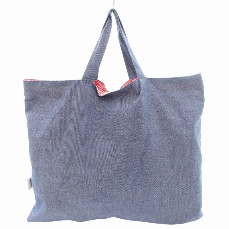 新品familiar クマ刺繍トートバッグ ネイビー/グリーン familiar