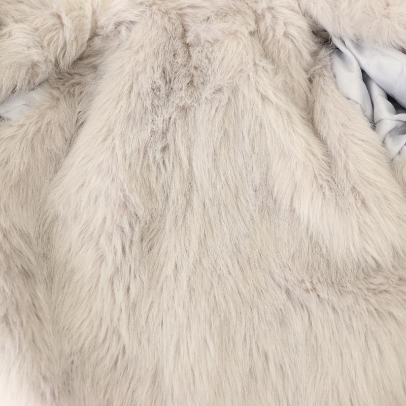 エミリアウィズ EmiriaWiz ファー付き デニムモッズコート フード S 青