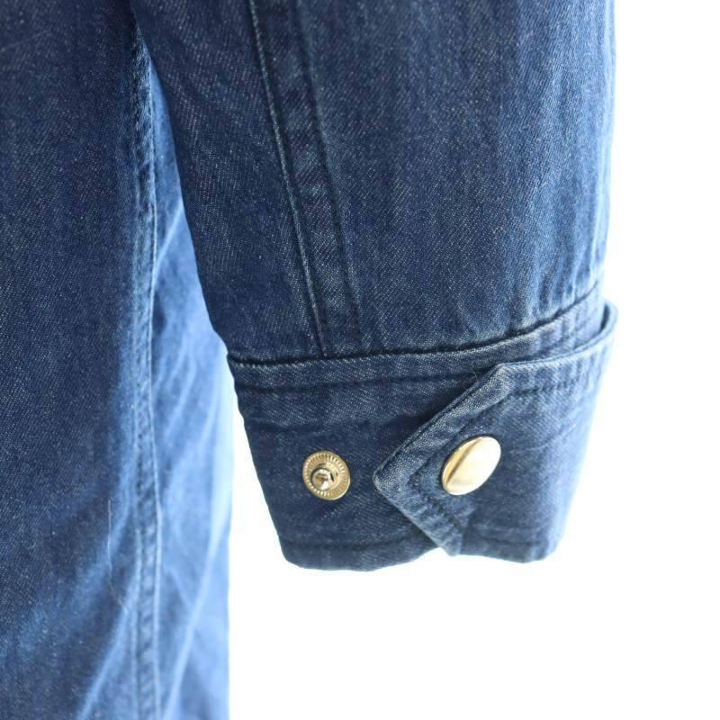 エミリアウィズ EmiriaWiz ファー付き デニムモッズコート フード S 青