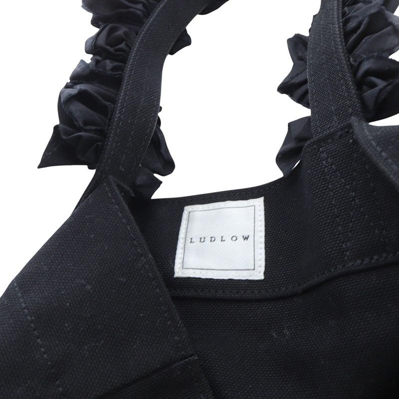 LUDLOW｜ラフィアトートバッグ｜ハンドル黒 LUDLOW｜ラフィアトートバッグ｜ハンドル黒