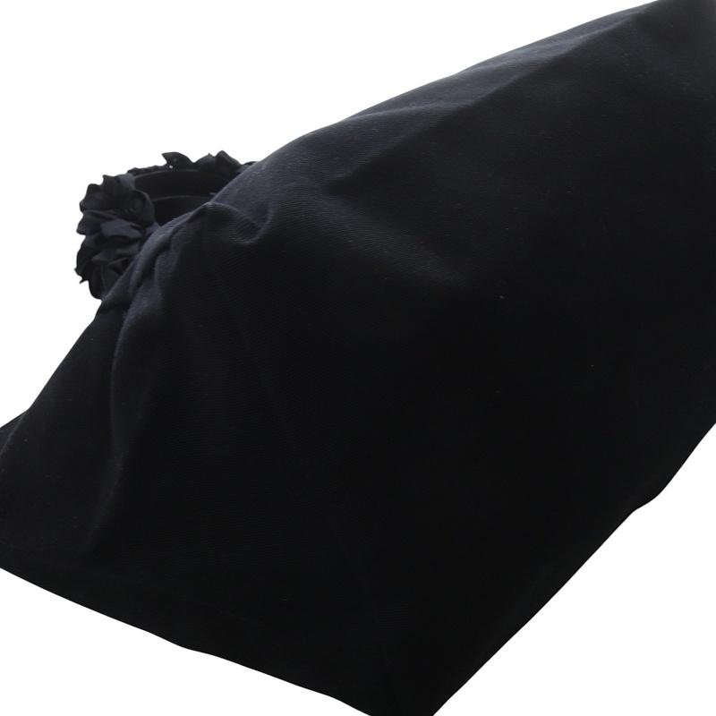 ラドロー シャーリングハンドルバッグ M (Velvet) (ブラック/F