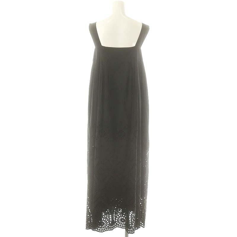12closet インドコットンレースキャミワンピース 38 ブラック24SS 未使用品 トゥエルブクローゼット 12closet インドコットンレース