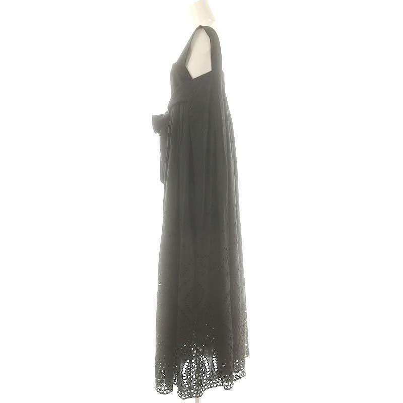 12closet インドコットンレースキャミワンピース 38 ブラック24SS 未使用品 トゥエルブクローゼット 12closet インドコットンレース