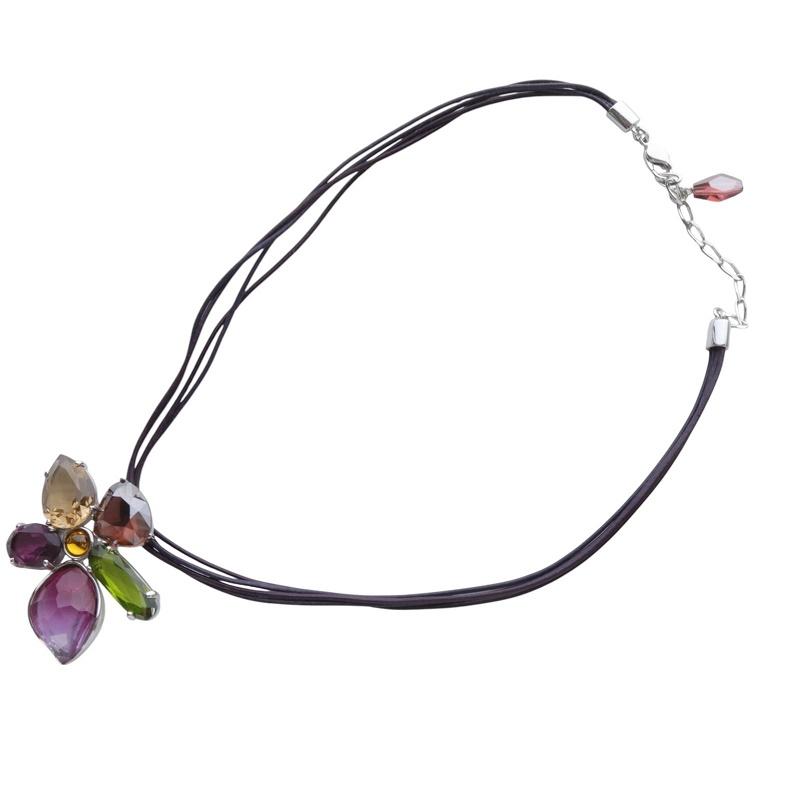 スワロフスキー SWAROVSKI ネックレス ペンダント フラワーモチーフ