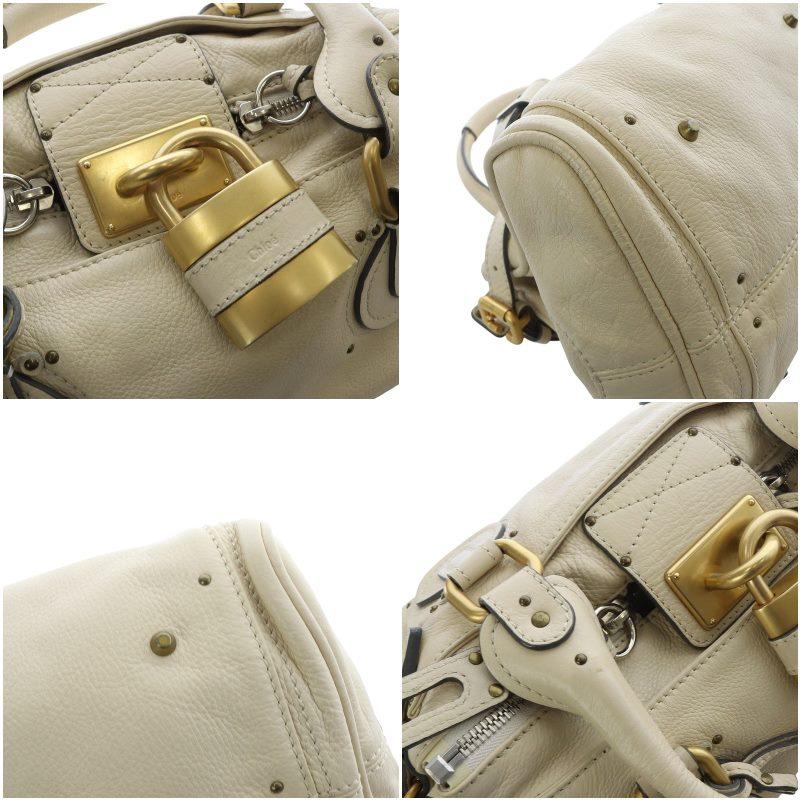 Chloe クロエ パディントン アイボリー　南京錠・鍵・保存袋 付属 Chloe クロエ パディントン アイボリー 南京錠、鍵 保存袋付