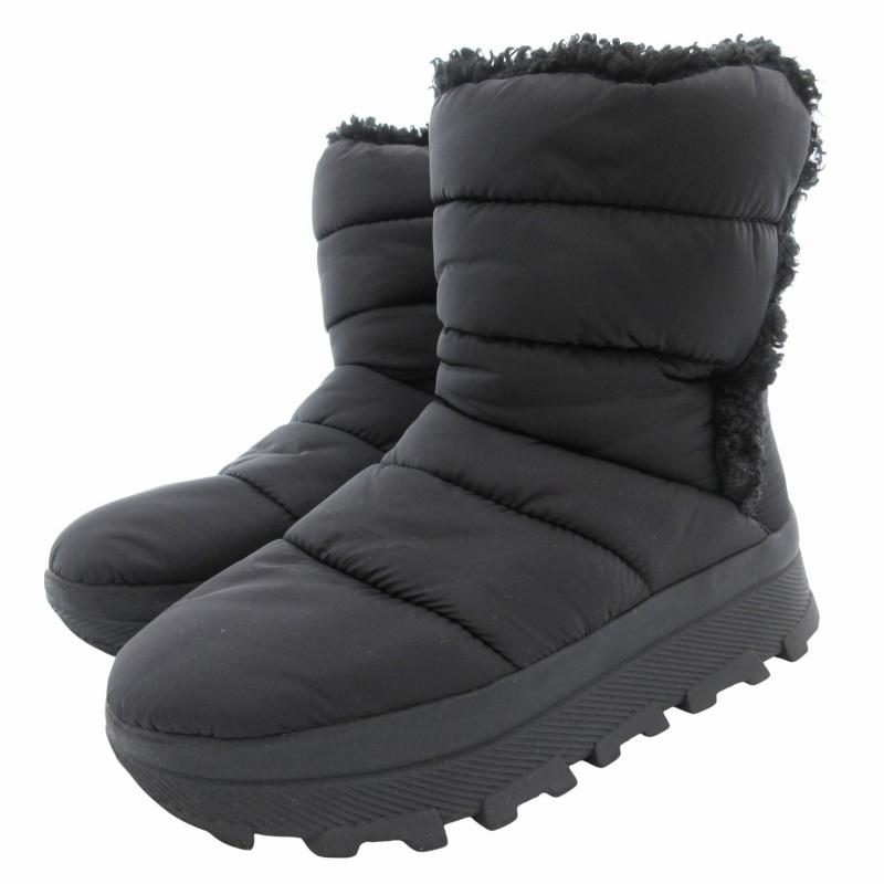 ZARA（ザラ） フラットキルティング アンクルブーツ スノーブーツ