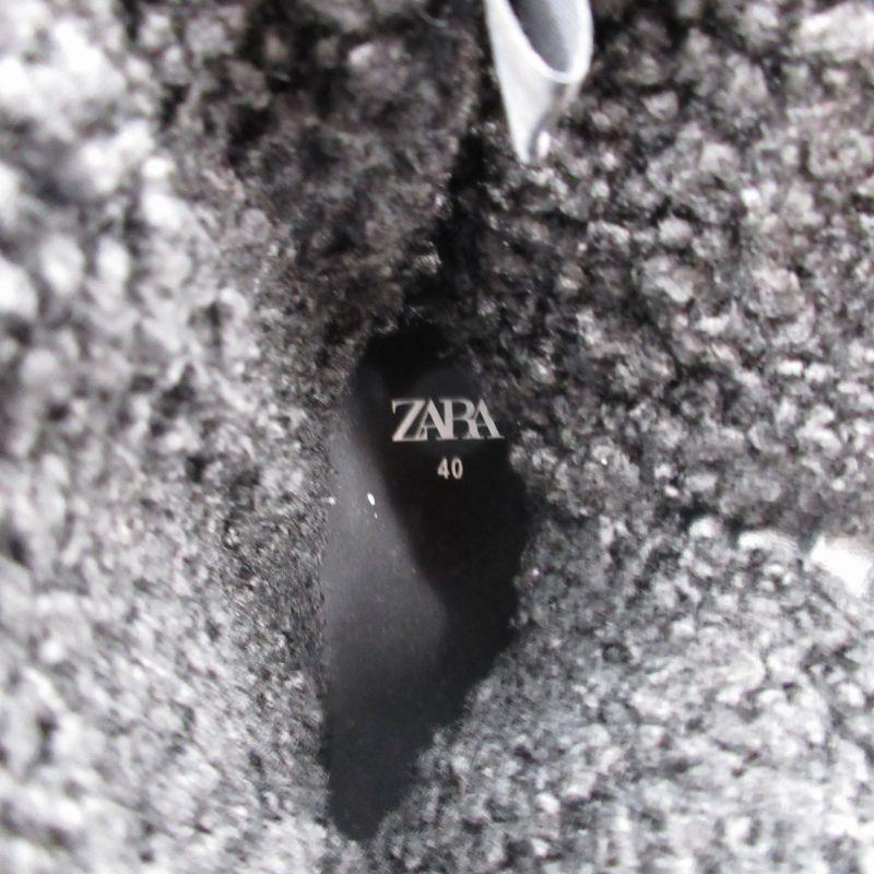 ZARA（ザラ） フラットキルティング アンクルブーツ スノーブーツ