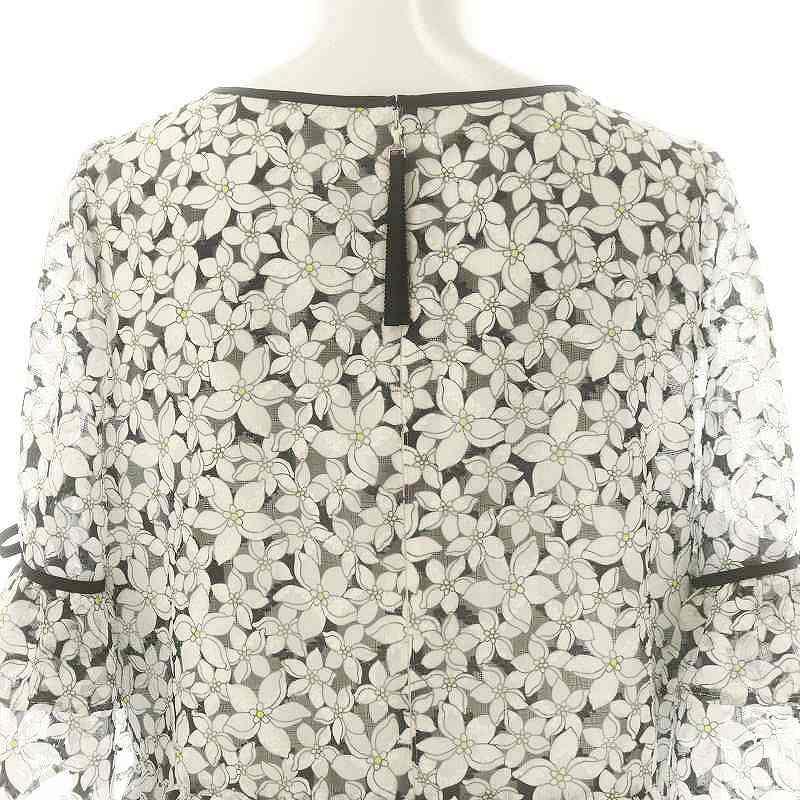 【美品】TO BE CHICトゥービーシック＊ジャスミンプリントリボンチュニック トゥービーシック TO BE CHIC ジャスミンプリントリボンチュニック