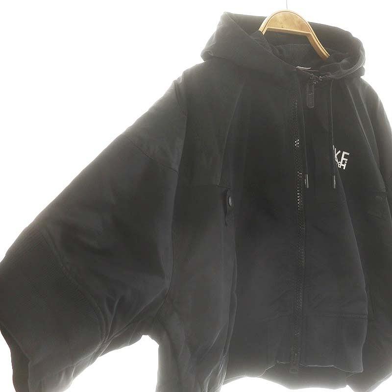 NIKE×Sacaiフルジップジャケット ブラック 中古・古着通販】NIKE (ナイキ) sacai (サカイ) Full zip HD jacket