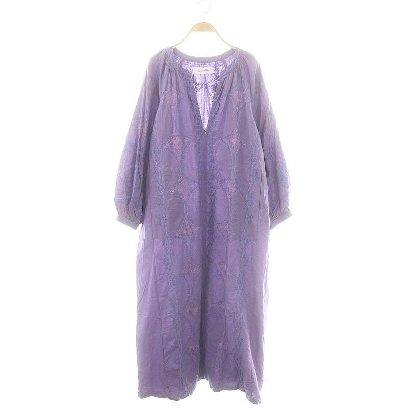 サラマリカ sara mallika C.LINEN DIAMOND AARI EMB DRESS ワンピース  