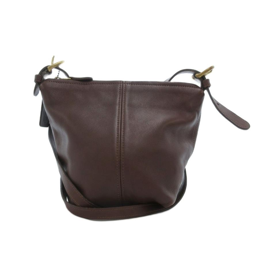 完売品COACH ブラウンレザーショルダーバッグ