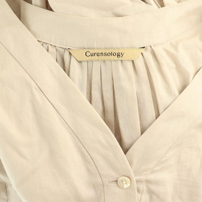 【美品】カレンソロジー　タックスカート ロングスリーブ ワンピース カレンソロジー Curensology タックスカートロングスリーブワンピース