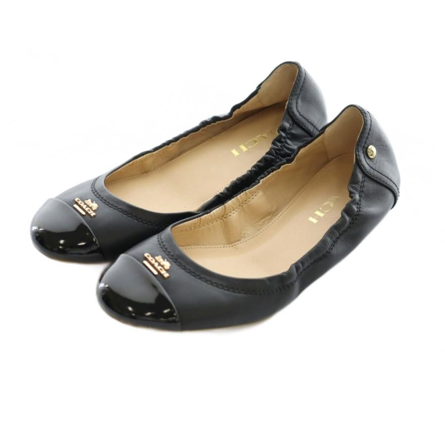 COACH（コーチ） パンプス ラウンドトゥ フラット 5.5B 22.5cm 黒 /MI