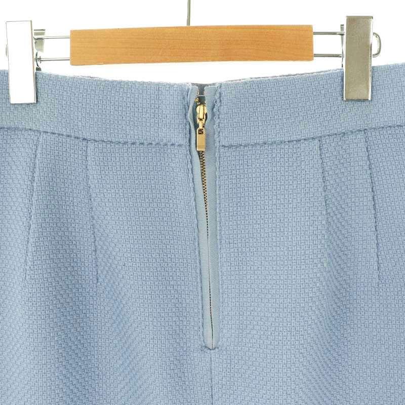 アナイ ANAYI 24AW ウールプリペラストレート スカート 40 水色 /MI  