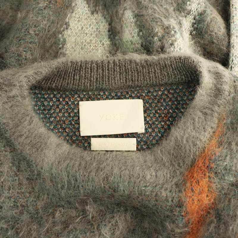 YOKE ニット 22aw YOKE ヨーク22AW STILL BORDER CREWNECKスタイル.2022.10.24