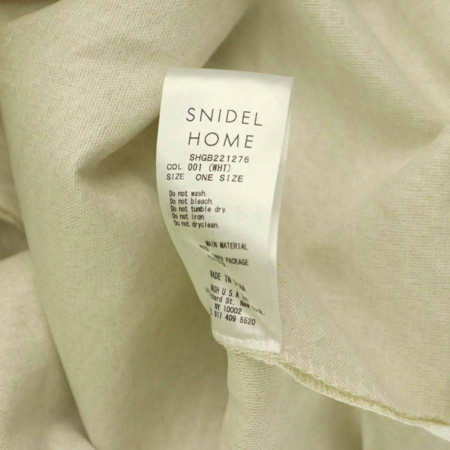 限定値下✨新品✨スナイデルホーム　カゴバッグ　レザー　リボン　巾着　ホワイト SNIDEL HOME - 限定値下✨新品✨スナイデルホーム カゴバッグ レザー