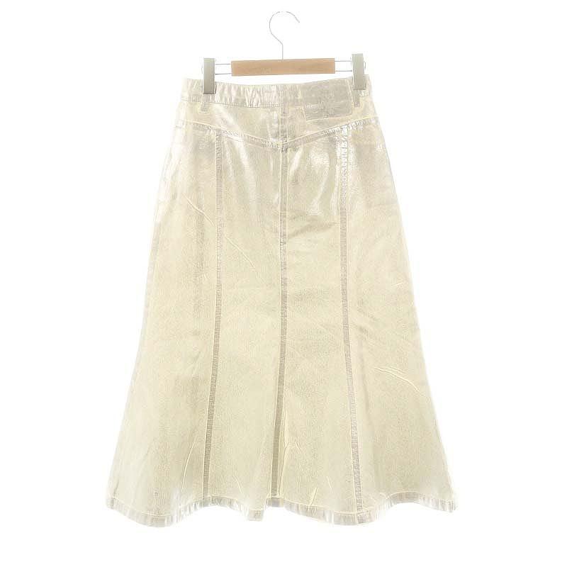 マックス&コー MAX&CO. 25SS ピュア コットン ラミネート ミディ  