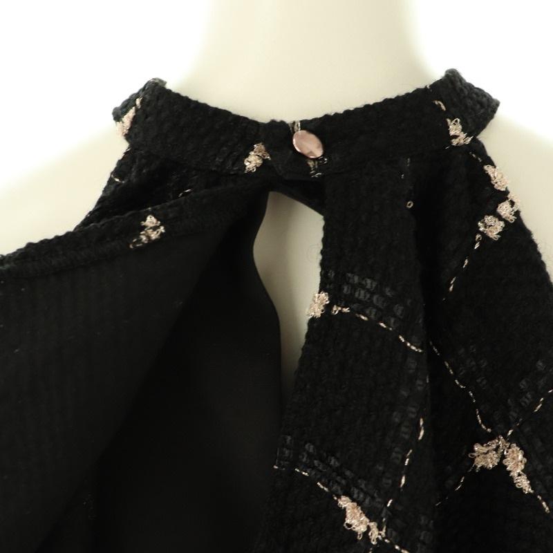 シェリエ sheller candy check tweed ruffle frill tops トップス
