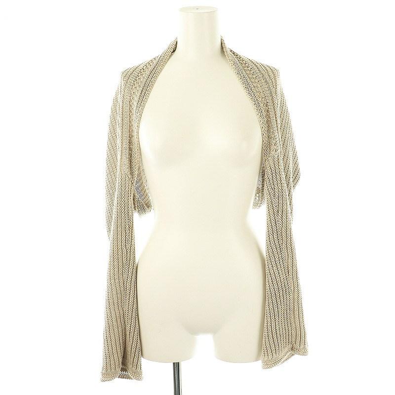 FOXEY フォクシー Vacation Bolero リネンニット ボレロカーディガン 40834-KSJ0A412H ベージュ F FOXEY（フォクシー） FOXEY 40834 Vacation Bolero バケーションボレロ
