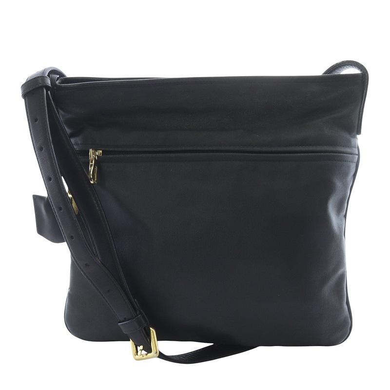 LOEWE ロエベ 黒 レザー ショルダーバッグ