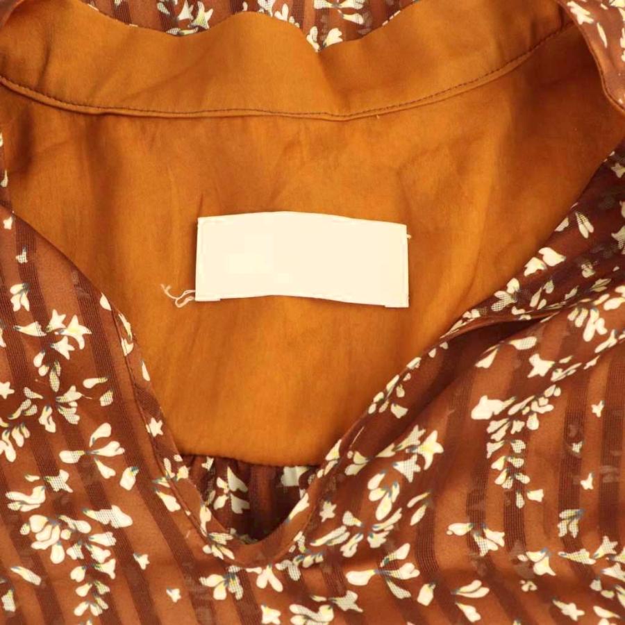 【中古】マメクロゴウチ  Mame Kurogouchi Pedicel Print Blouse ブラウス プルオーバー 花柄 1 ブラウン マメクロゴウチ Mame Kurogouchi Pedicel Print Blouse ブラウス プル