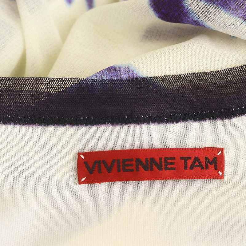 ヴィヴィアンタム VIVIENNE TAM 総柄 パワーネット 半袖 ワンピース