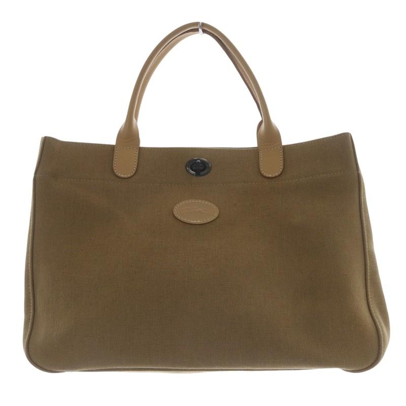 LONGCHAMP ロンシャン ANA トートバッグ ハンドバッグ ロゴ 茶