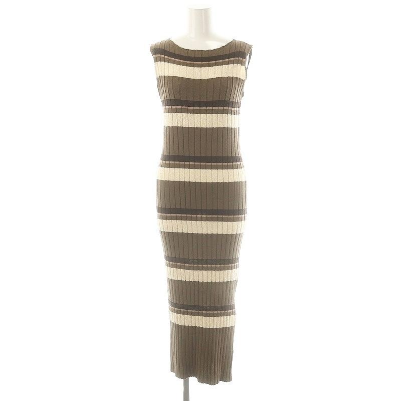 ハーリップトゥ Her lip to 23SS Cotton Striped Ribbed Knit Dress