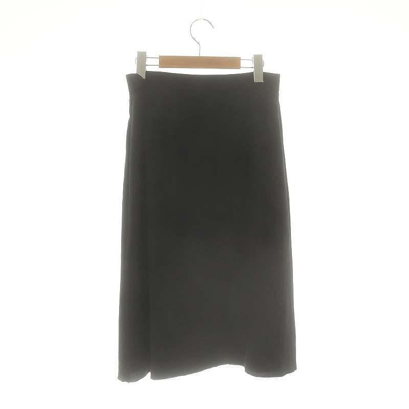 【中古】エルメス HERMES シルク ベル装飾 ミディスカート 台形スカート 36 ブラック /ES ■OS レディース HERMES（エルメス） シルク ベル装飾 ミディスカート 台形スカート 36