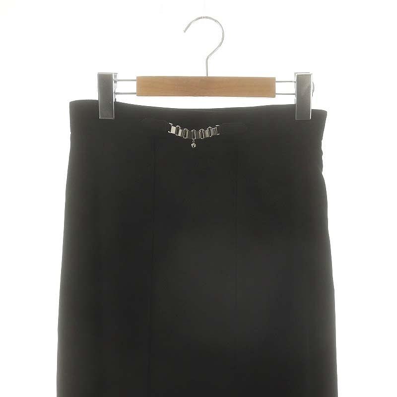 エルメス HERMES 19年製 スエードスカート タイト ロング スタッズ