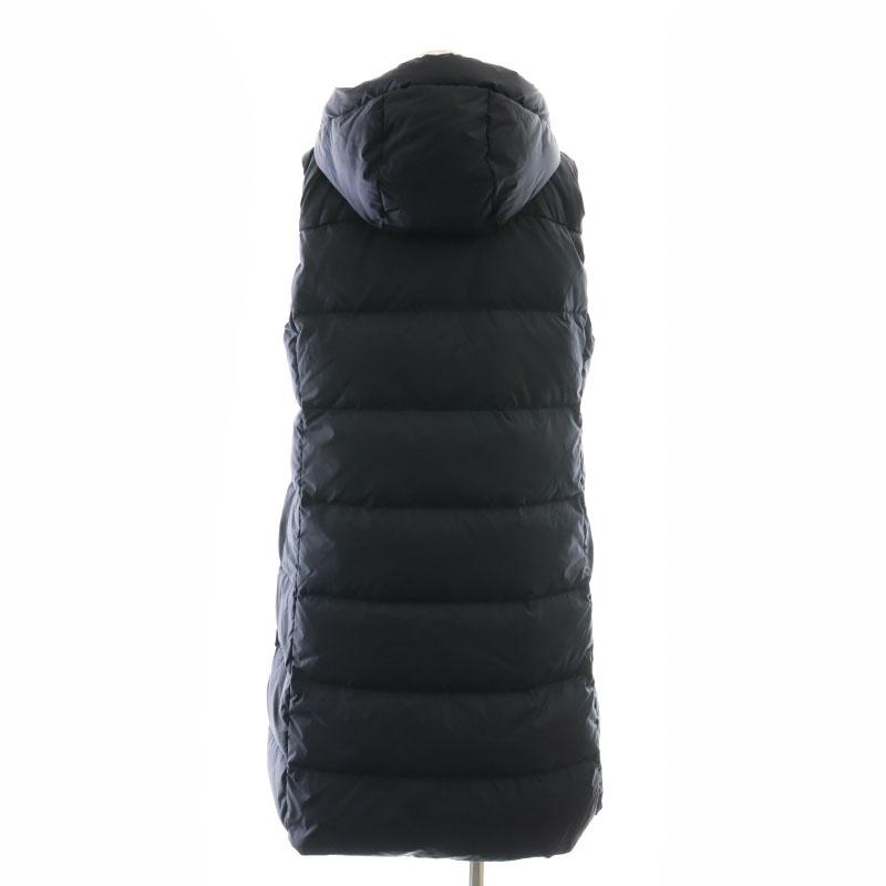 プラステ PLST ロングダウンベスト アウター フード S 紺 /CX