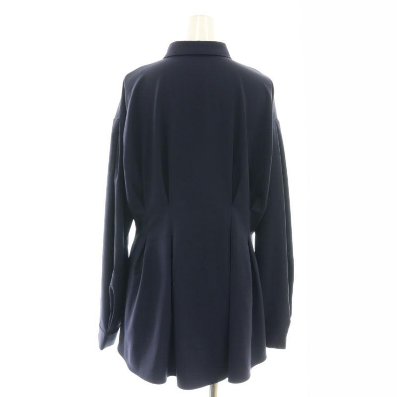 プラステ PLST 25SS ドレーピーペプラムシャツ ブラウス 長袖 前開き L 