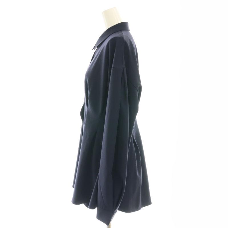 プラステ PLST 25SS ドレーピーペプラムシャツ ブラウス 長袖 前開き L 