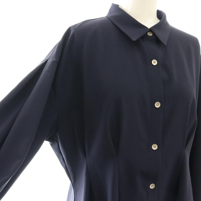 プラステ PLST 25SS ドレーピーペプラムシャツ ブラウス 長袖 前開き L 