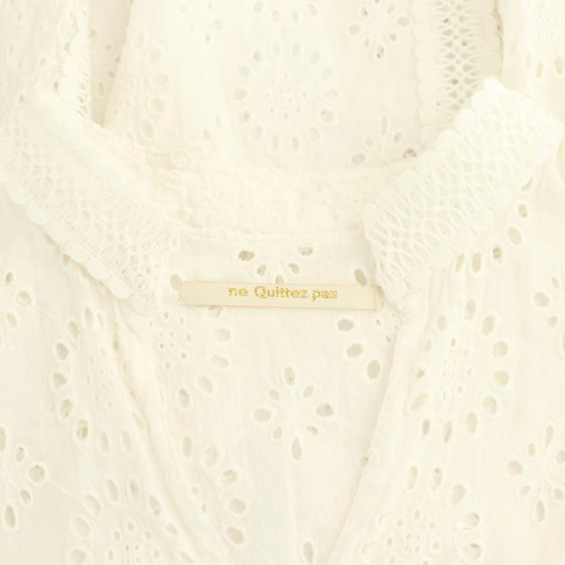ヌキテパ NE QUITTEZ PAS! 23SS Cotton Hemla Mix Lace Blouse
