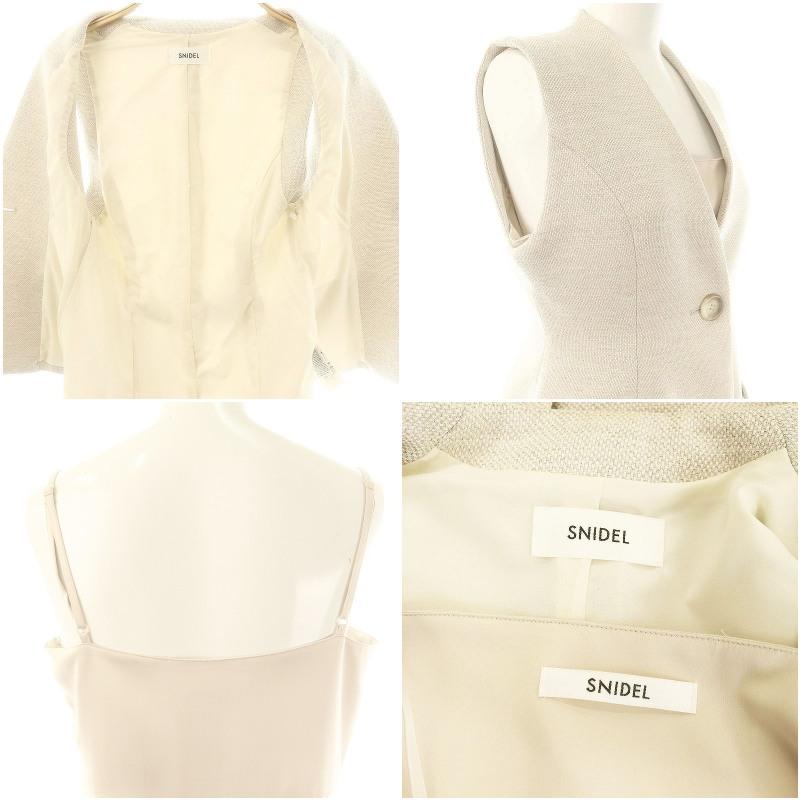 SNIDEL（スナイデル） SNIDEL 24SS ウエストシェイプジレ&サテンワンピ