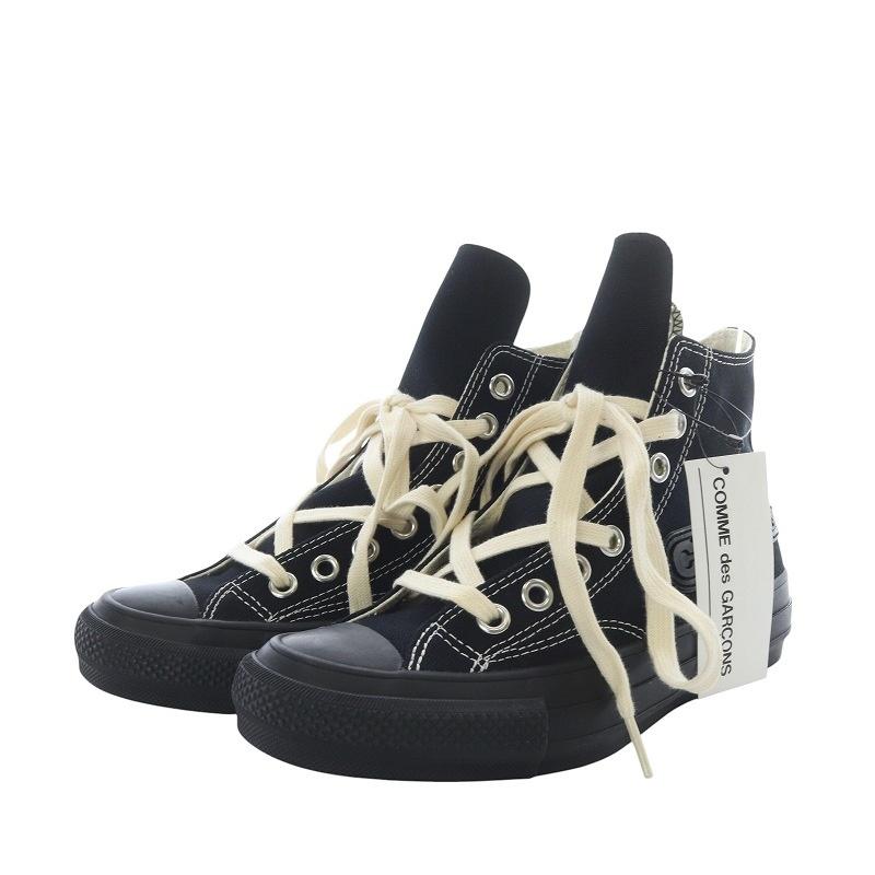 CONVERSE × CDG / ハイカットスニーカー/1CK983/サイドロゴ/ブラック/24.5cm CONVERSE（コンバース） 未使用品 シーディージーコムデギャルソン
